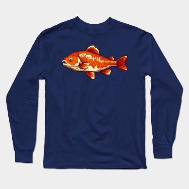 pixelated fish Long Sleeve T-Shirt by ArtinDrop